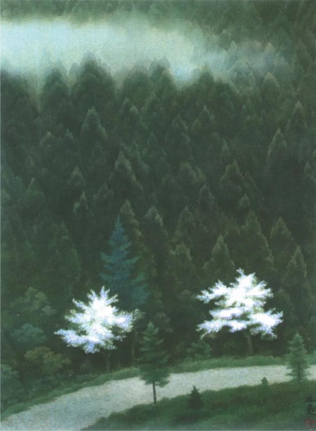 日本绘画大师东山魁夷：风景画作品集 人物 第16张
