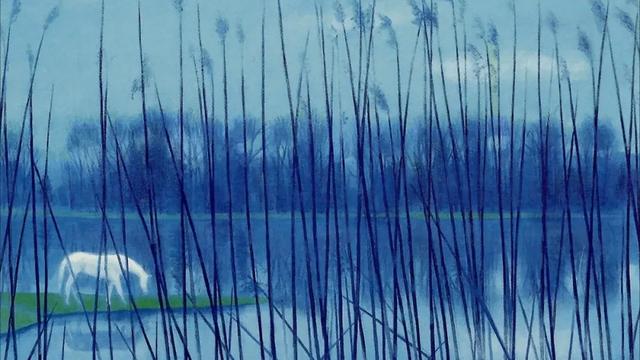 日本绘画大师东山魁夷：风景画作品集 人物 第32张